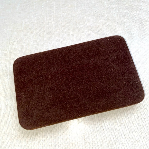 VINTAGE Mallorca Spain Original Velvet Brown jewelry Box‎ ONLY - Picture 1 of 15
